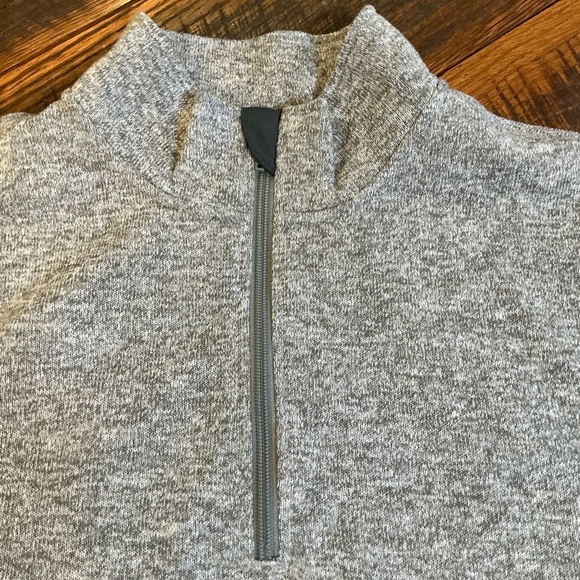 J.Crew Authentic Fleece Quarter Zip Pullover Gray Size XL - Picture 3 of 9